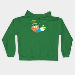 Cute dinosaur astronaut. Kids Hoodie